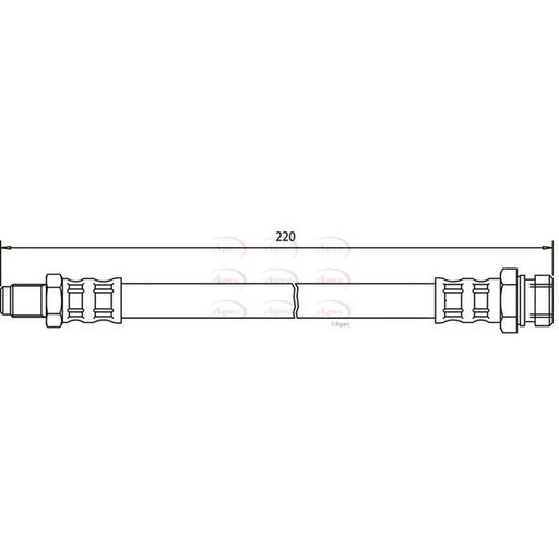 Apec Brake Hydraulic Hose Line Rear HOS3486