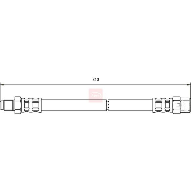 Apec Brake Hydraulic Hose Line Rear HOS3399