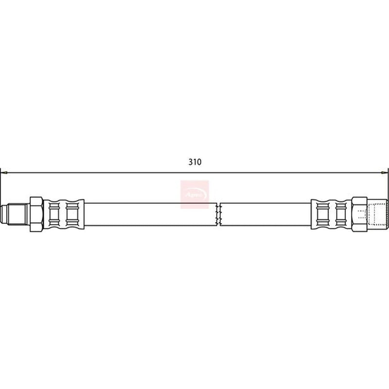 Apec Brake Hydraulic Hose Line Rear HOS3399