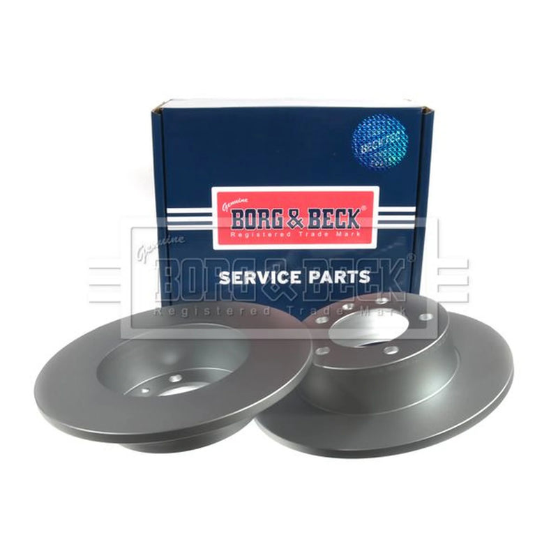 Borg & Beck 2 x Solid Rear Brake Discs BBD4296