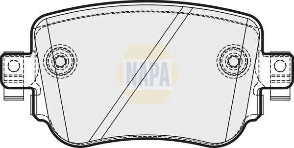 NAPA Rear Brake Solid Discs & Pads fits AUDI SEAT SKODA