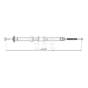 Apec Handbrake Cable Right Rear CAB1554