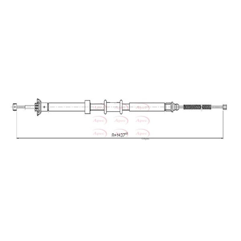 Apec Handbrake Cable Right Rear CAB1554