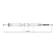 Apec Handbrake Cable Right Rear CAB1554