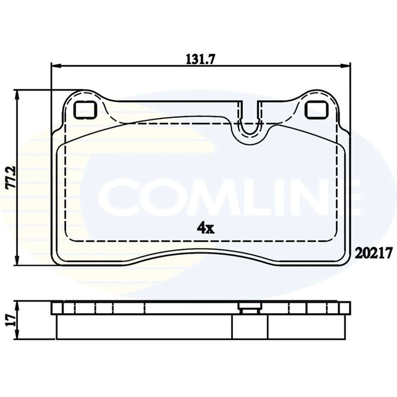 Comline 4 x Front Brake Pad Set CBP06030