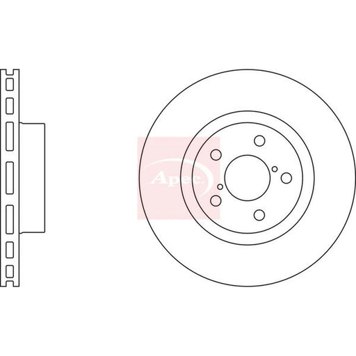 Apec 2 x Vented Front Brake Discs DSK683