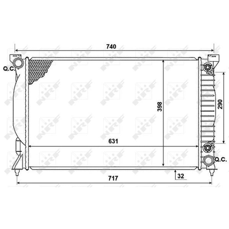 NRF Engine Radiator 53958