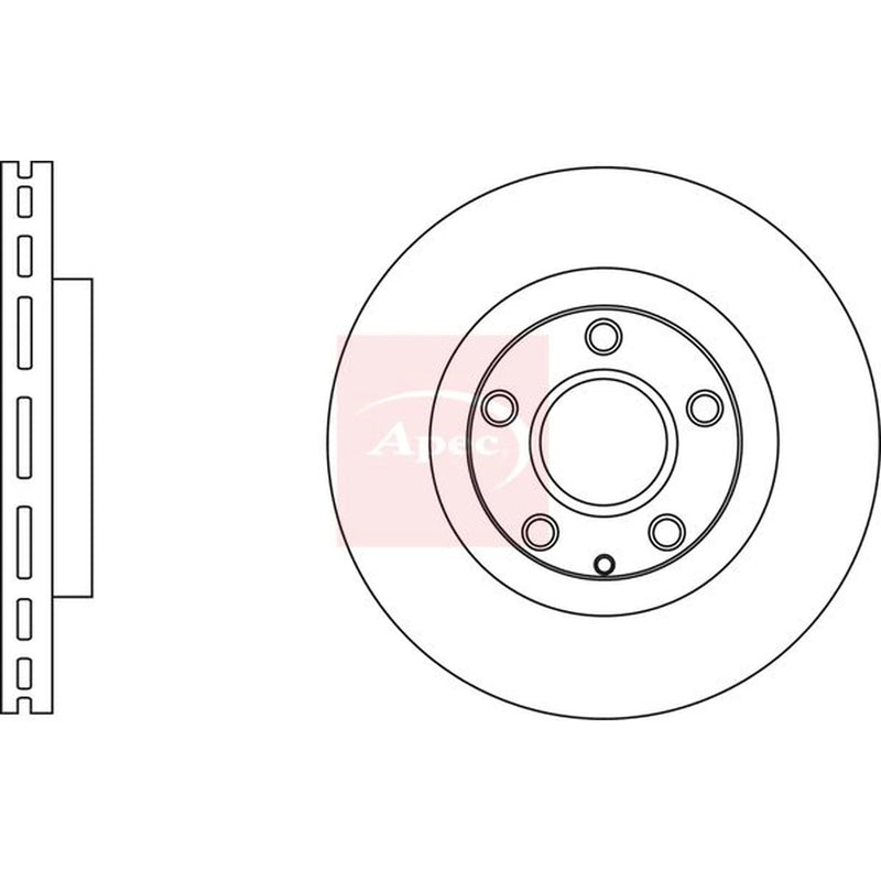 Apec 2 x Vented Front Brake Discs DSK3023