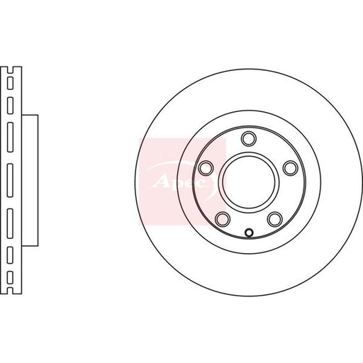 Apec 2 x Vented Front Brake Discs DSK3023