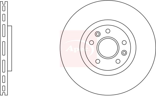 Apec 2 x Brake Disc Set Vented