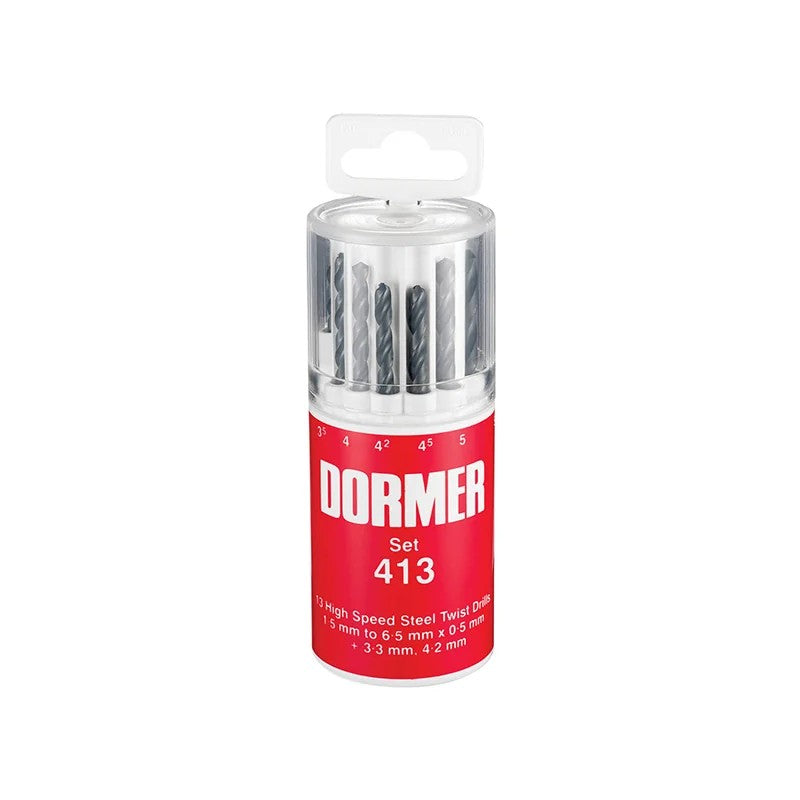 Dormer A191 No.413 Metric HSS Drill Set of 13 1.5-6.5 x 0.5mm - A191413