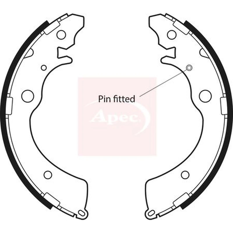 Apec Brake Shoe Set Axle Kit SHU474