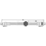 Borg & Beck Brake Hydraulic Hose Line Front Left BBH6839