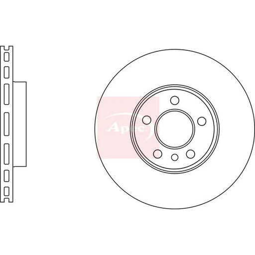 Apec 2 x Vented Front Brake Discs DSK3124