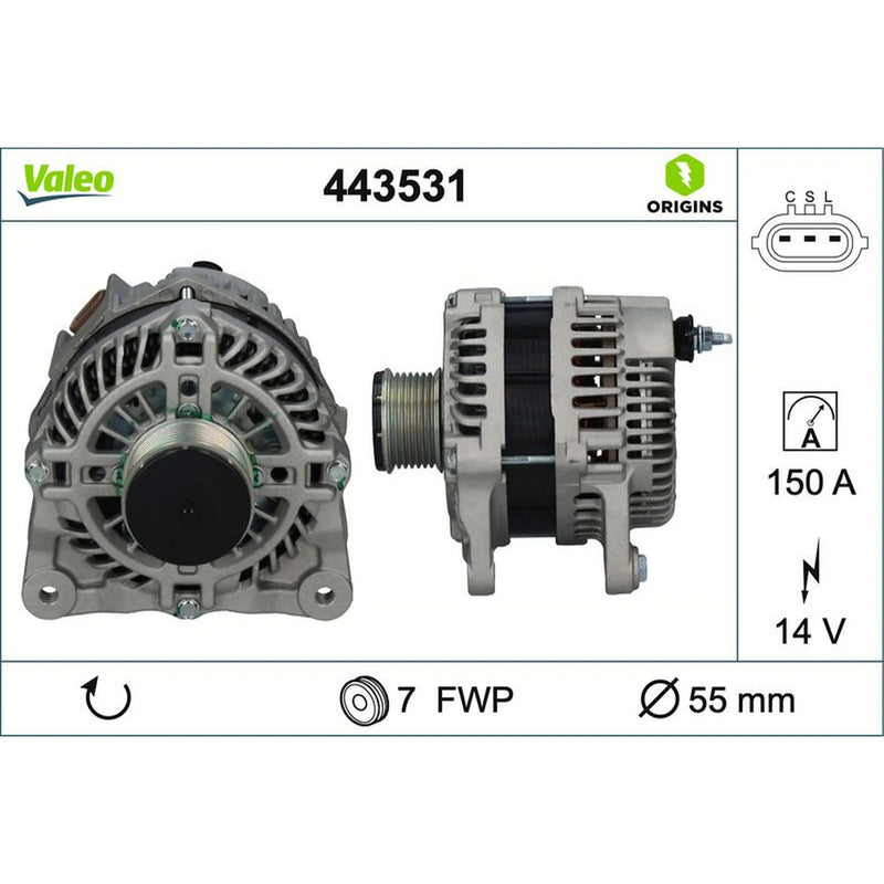 Valeo Car Alternator 12V 443531