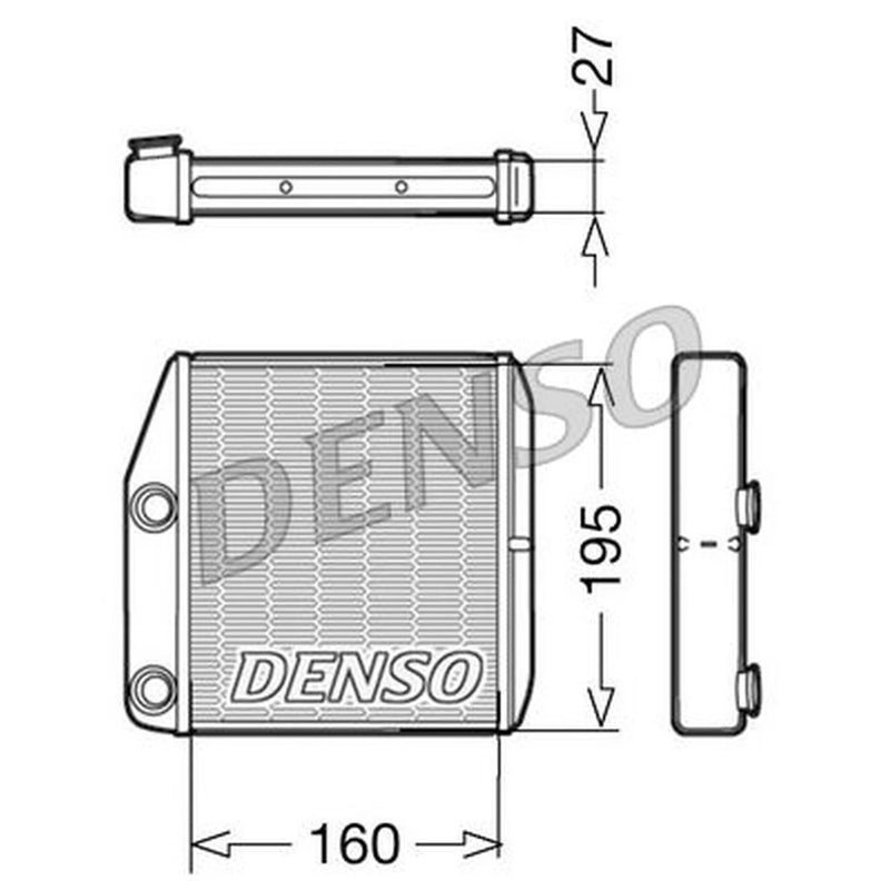Denso Heater Matrix Core Heat Exchanger DRR09075