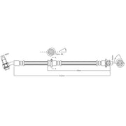 Juratek Brake Hydraulic Hose Line Front Left JBH1432L