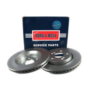 Borg & Beck 2 x Vented Front Brake Discs BBD4639