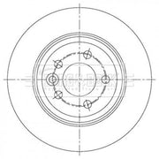 Borg & Beck 2 x Vented Rear Brake Discs BBD5377