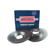 Borg & Beck 2 x Solid Rear Brake Discs BBD5512