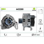 Valeo Car Alternator 12V 443260