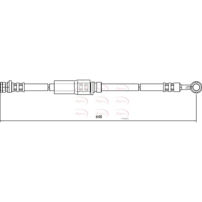 Apec Brake Hydraulic Hose Line Rear HOS4046