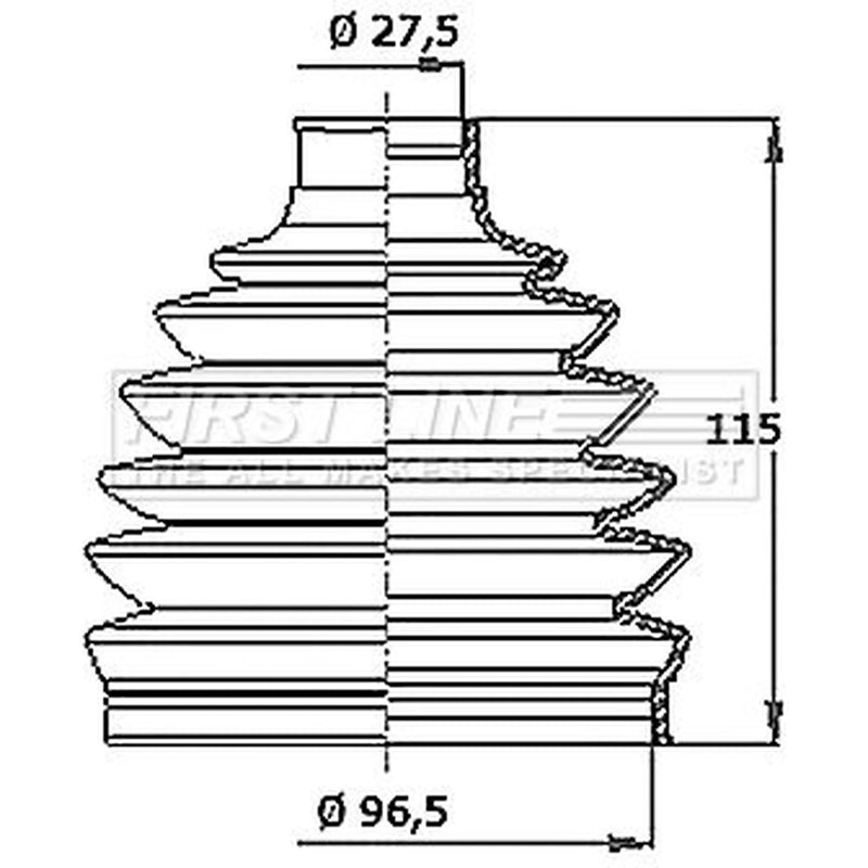 First Line Drive Shaft Bellow Kit Front Left Thermoplast FCB6411