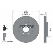 Textar 2 x Vented Front Brake Discs 92152105