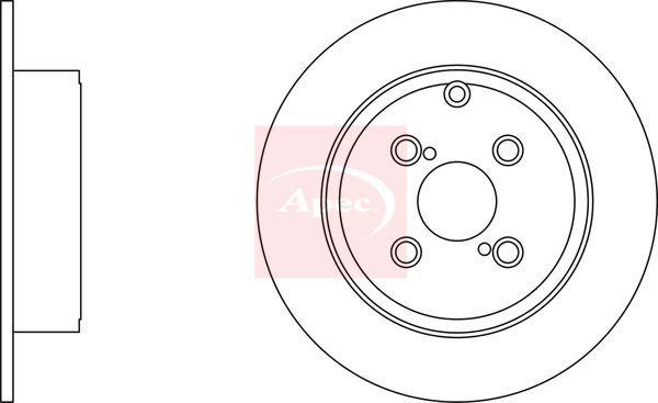 Apec 2 x Brake Disc Set Solid