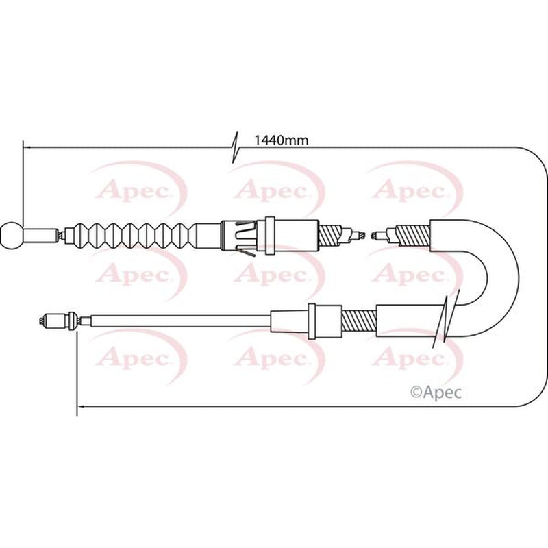 Apec Handbrake Cable Left Rear CAB1397