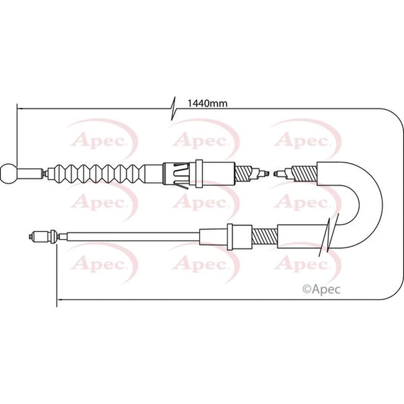 Apec Handbrake Cable Left Rear CAB1397