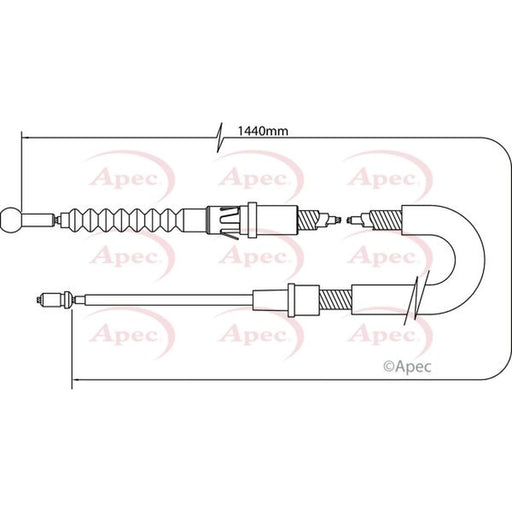 Apec Handbrake Cable Left Rear CAB1397