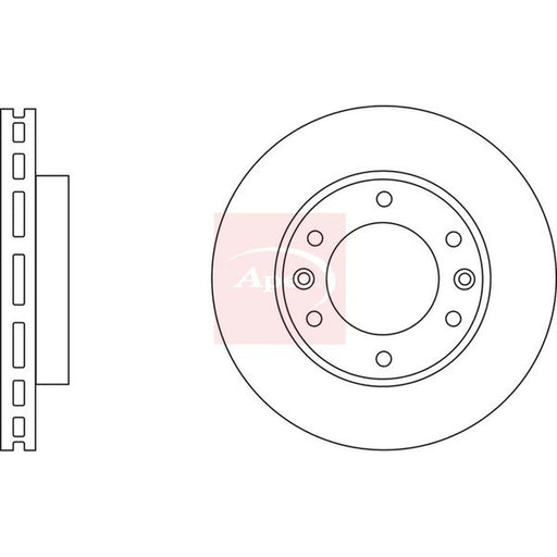 Apec 2 x Vented Front Brake Discs DSK2565