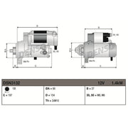 Denso Starter Motor 12V 1.4kW 10 Teeth DSN3132