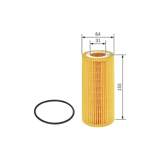 Genuine Bosch Car Oil Filter P7021 Fits Alfa Romeo Brera Jtdm - 2.4 - 06-11 F026 Bosch  - Town Parts