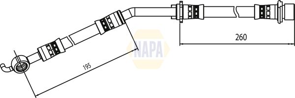 NAPA Brake Hydraulic Hose Line Front Right