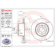 Brembo 2 x Front Brake Discs 09.A229.11