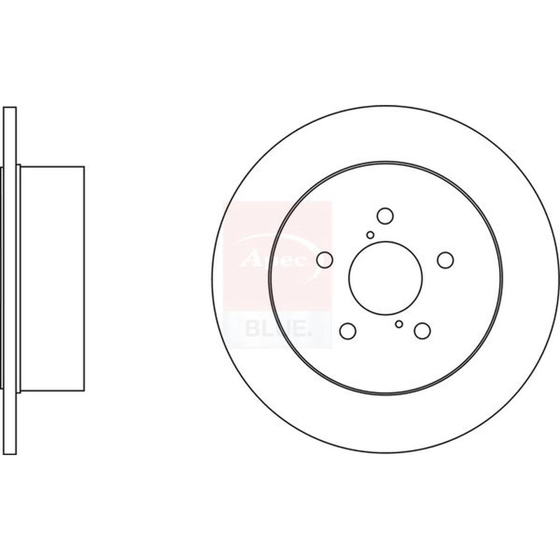Apec 2 x Solid Rear Brake Discs SDK6605