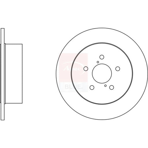 Apec 2 x Solid Rear Brake Discs SDK6605
