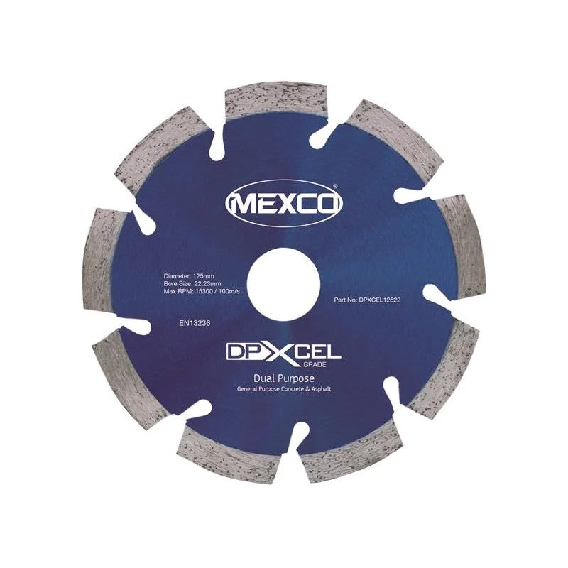 MEXCO XCEL Grade Dual Purpose Diamond Blade 125 x 22mm - DPXCEL12522