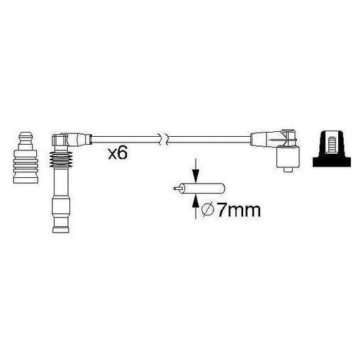 Genuine Bosch Ignition Lead B162 Fits Vauxhall Vectra - 2.5 - 95-00 0986357162 Bosch  - Town Parts