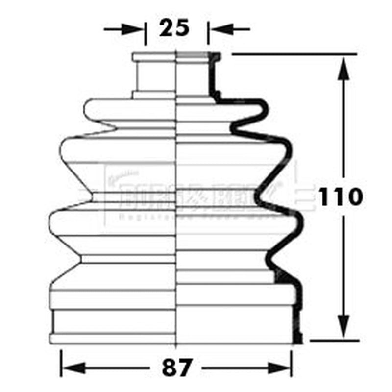 Borg & Beck Drive Shaft Bellow Kit Front Left BCB2387