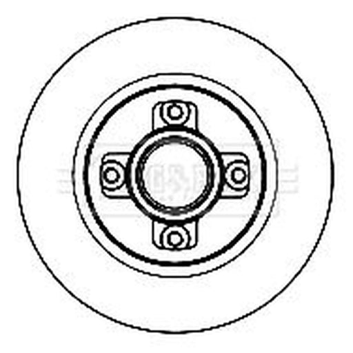 Borg & Beck 2 x Solid Rear Brake Discs BBD5842S