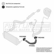 First Line Intercooler Turbo Charge Air Hose Front FTH1016