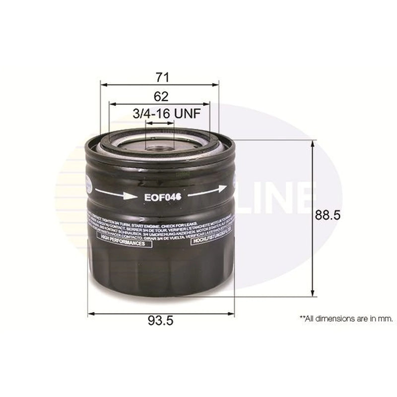 Comline Engine Oil Filter EOF046