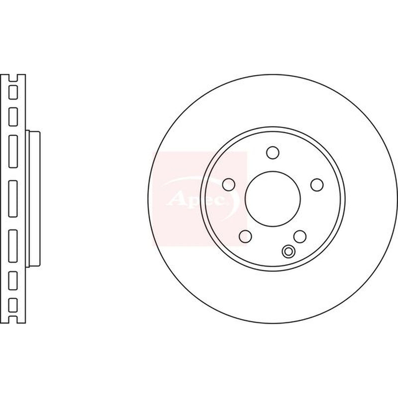 Apec 2 x Vented Front Brake Discs DSK2376