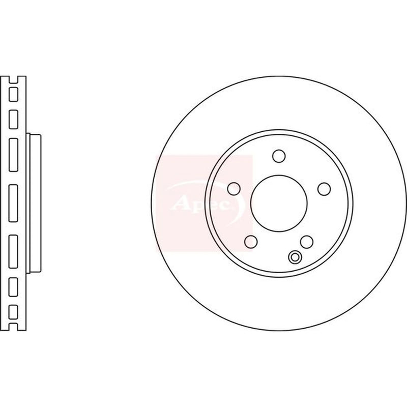 Apec 2 x Vented Front Brake Discs DSK2376