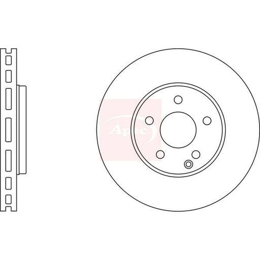 Apec 2 x Vented Front Brake Discs DSK2376