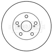 Borg & Beck 2 x Vented Front Brake Discs BBD5206