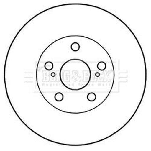 Borg & Beck 2 x Vented Front Brake Discs BBD5206
